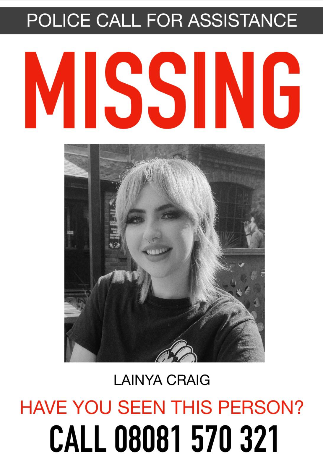 Missing Person - Lainya Craig